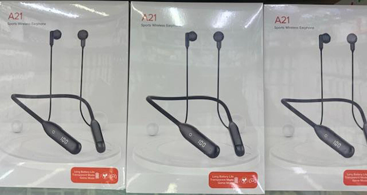 A21 Bluetooth Boyun Kulaklık 200 Saat Şarj Kapasiteli Boyun Askılı Led Göstergeli Dokunmatik Kontrol 