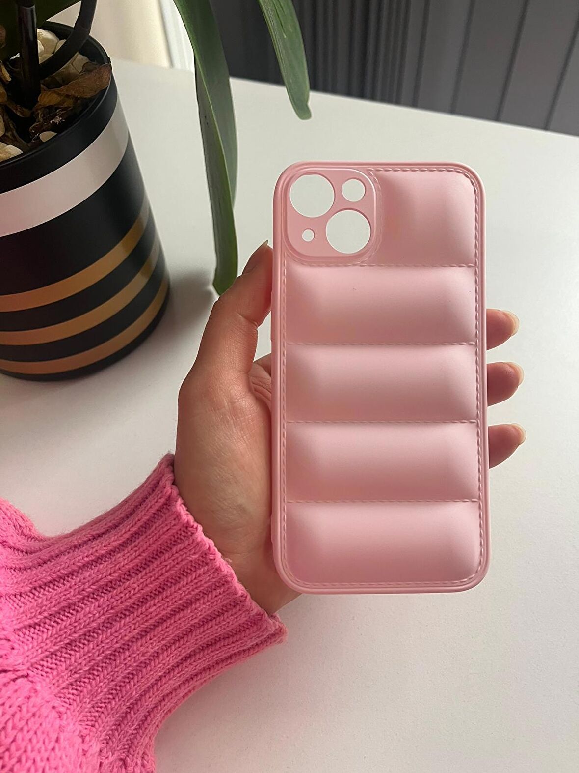 Iphone 13 Uyumlu Şişme Kılıf Puffer Case Tam Koruma