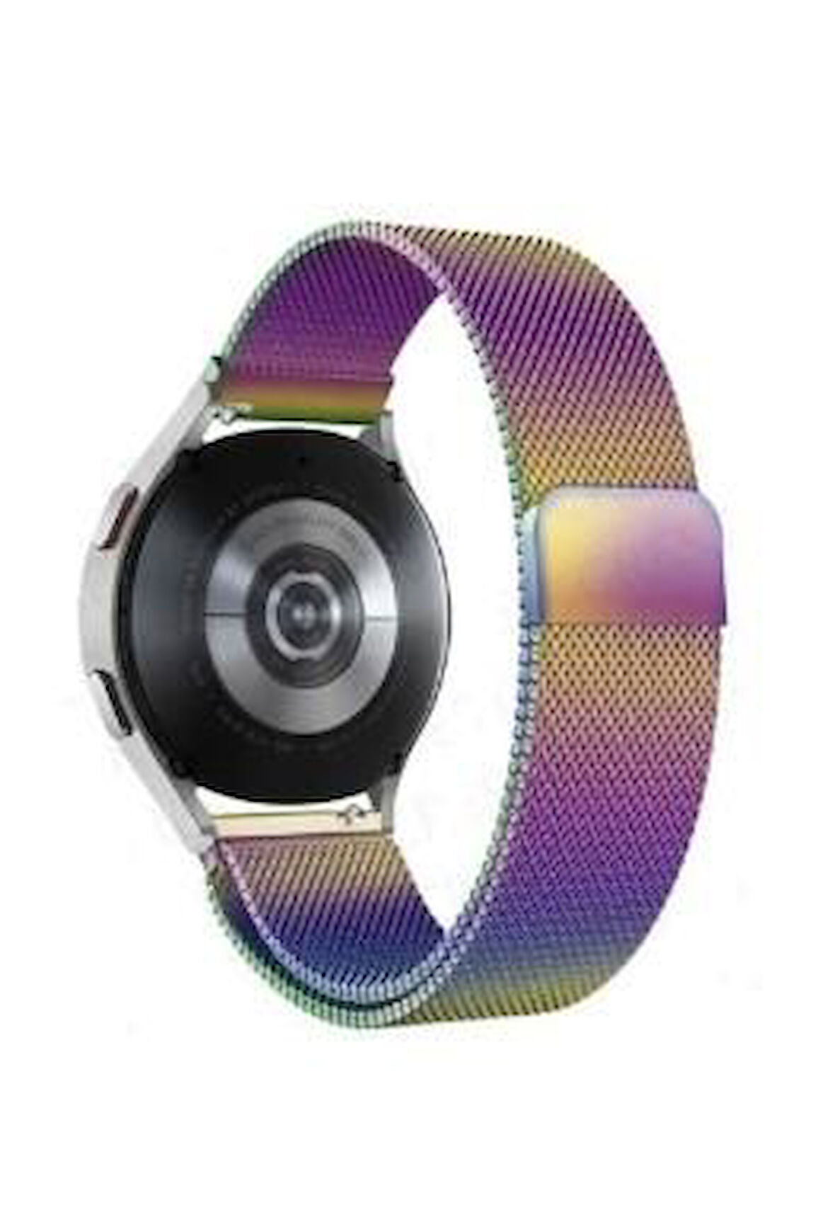 Galaxy Watch 4 - 46mm Uyumlu Hasır Mıknatıslı Paslanmaz Çelik Metal Kordon Kayış