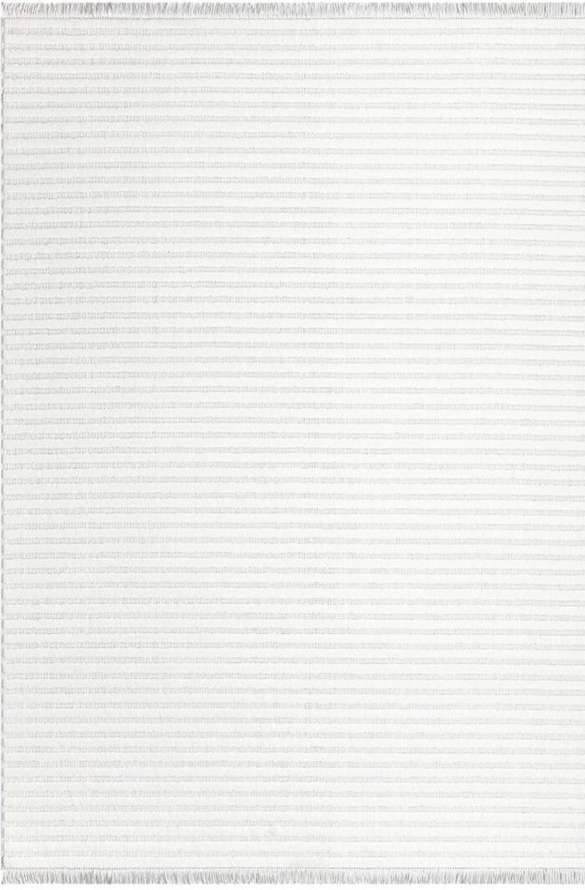 İpek Mekik Halı Almond Ekru Modern Düz Kilim