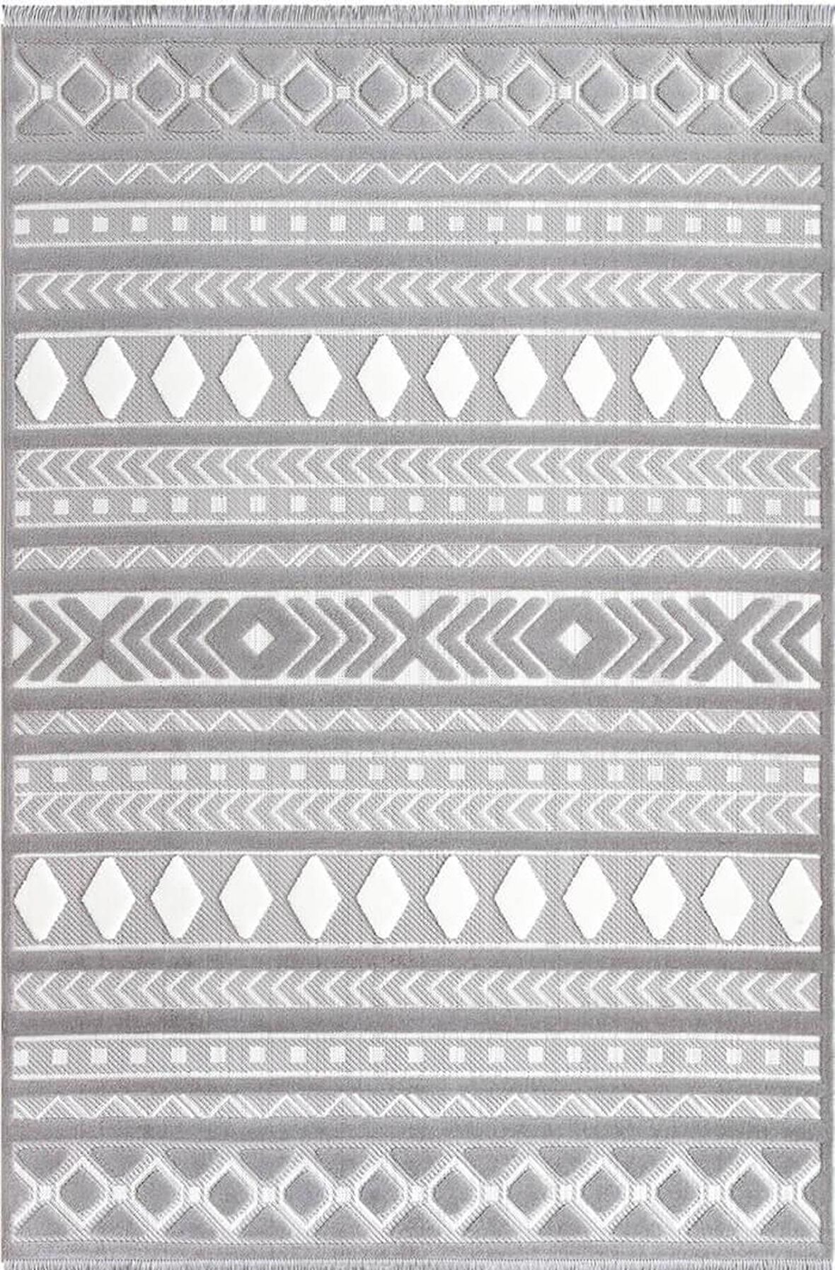 İpek Mekik Halı Almond Füme Bej İskandinav Kilim