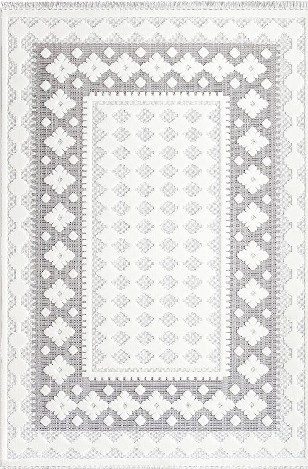 İpek Mekik Halı Almond Füme Bej Retro Figürlü Kilim