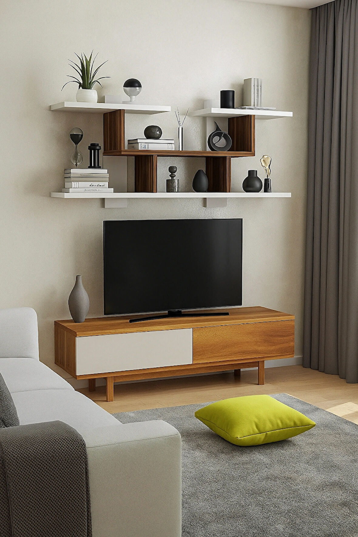 WOOD DUVAR RAFI CEVİZ