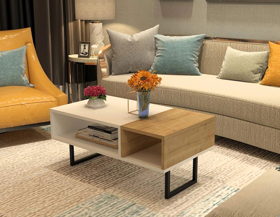 DROP ORTA SEHPA BEYAZ SAFİRMEŞE