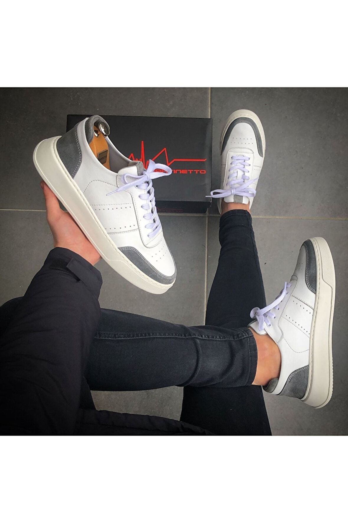 Beyaz - Hakiki Deri Günlük Erkek Ayakkabı