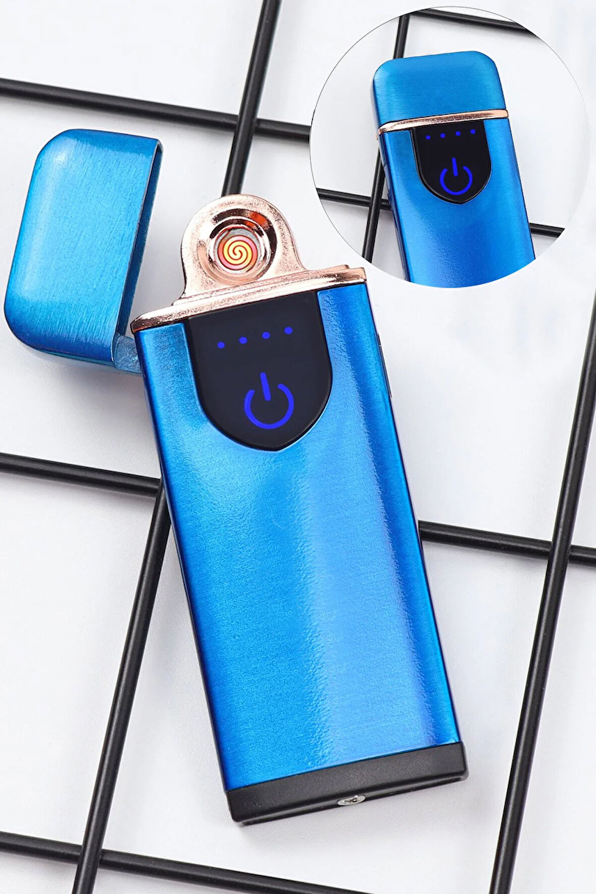 USB Şarjlı Dokunmatik Alevsiz Elektronik Çakmak