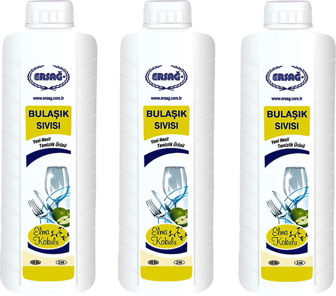 Ersağ Elmalı Bulaşık Sıvısı 3x1000 Ml. 3 Adet