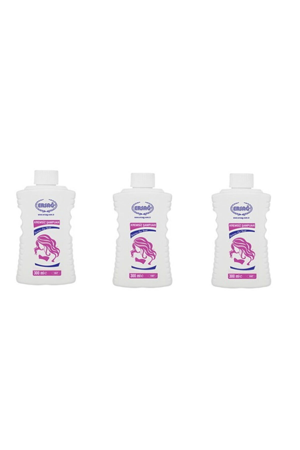 Ersağ Kremsiz Şampuan 3*300ml 3 Adet