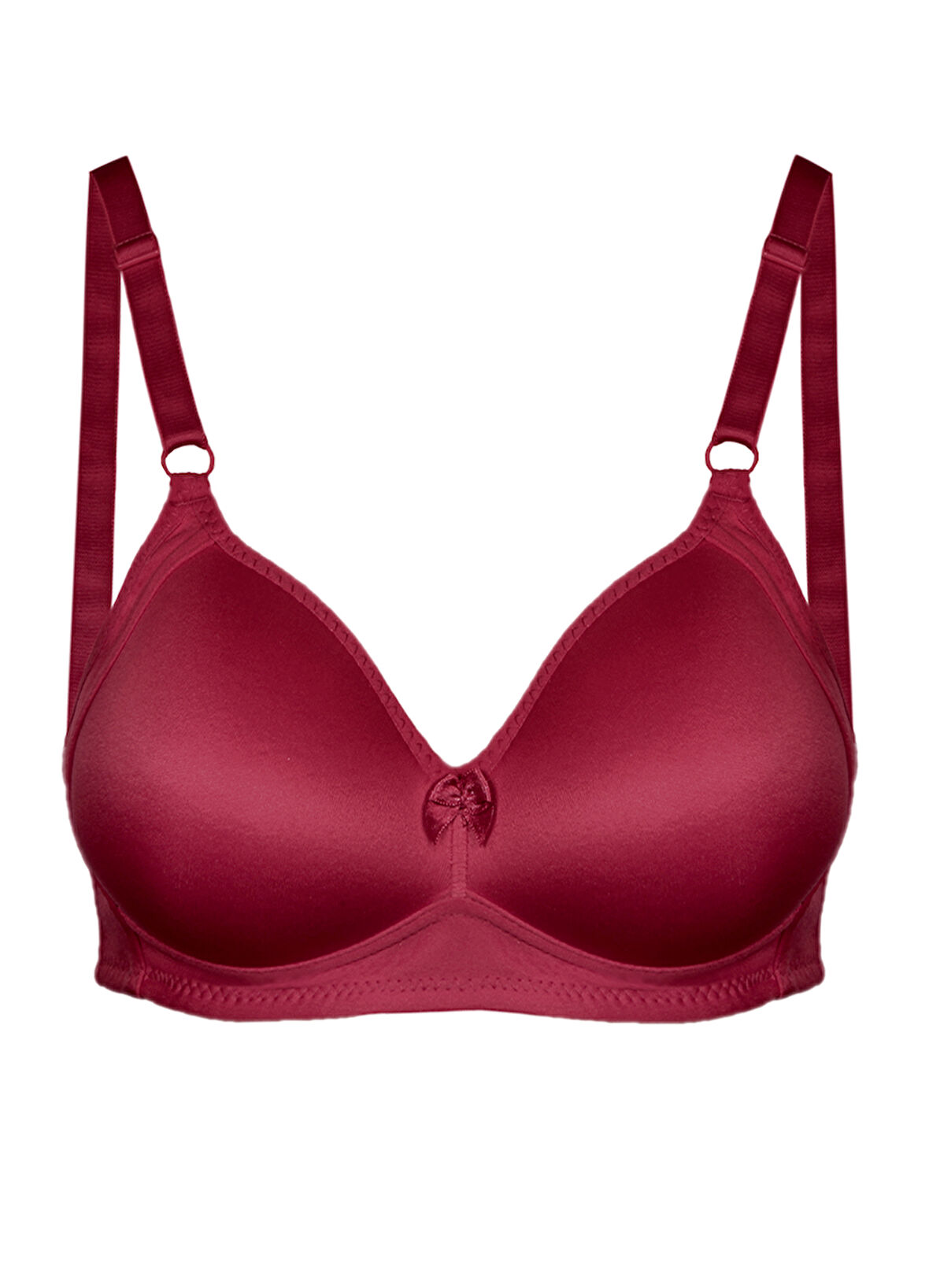 Alışveriş Meydanı Kadın Bordo Toparlayıcı Küçültücü Balensiz Boş Kap Sütyen