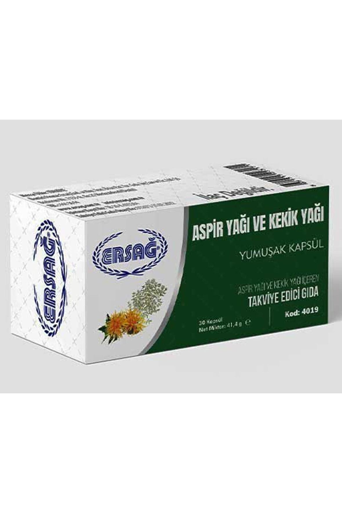 Ersağ Aspir Yağı Ve Kekik Yağı Kapsül Bitkisel Takviye Edici Gıda