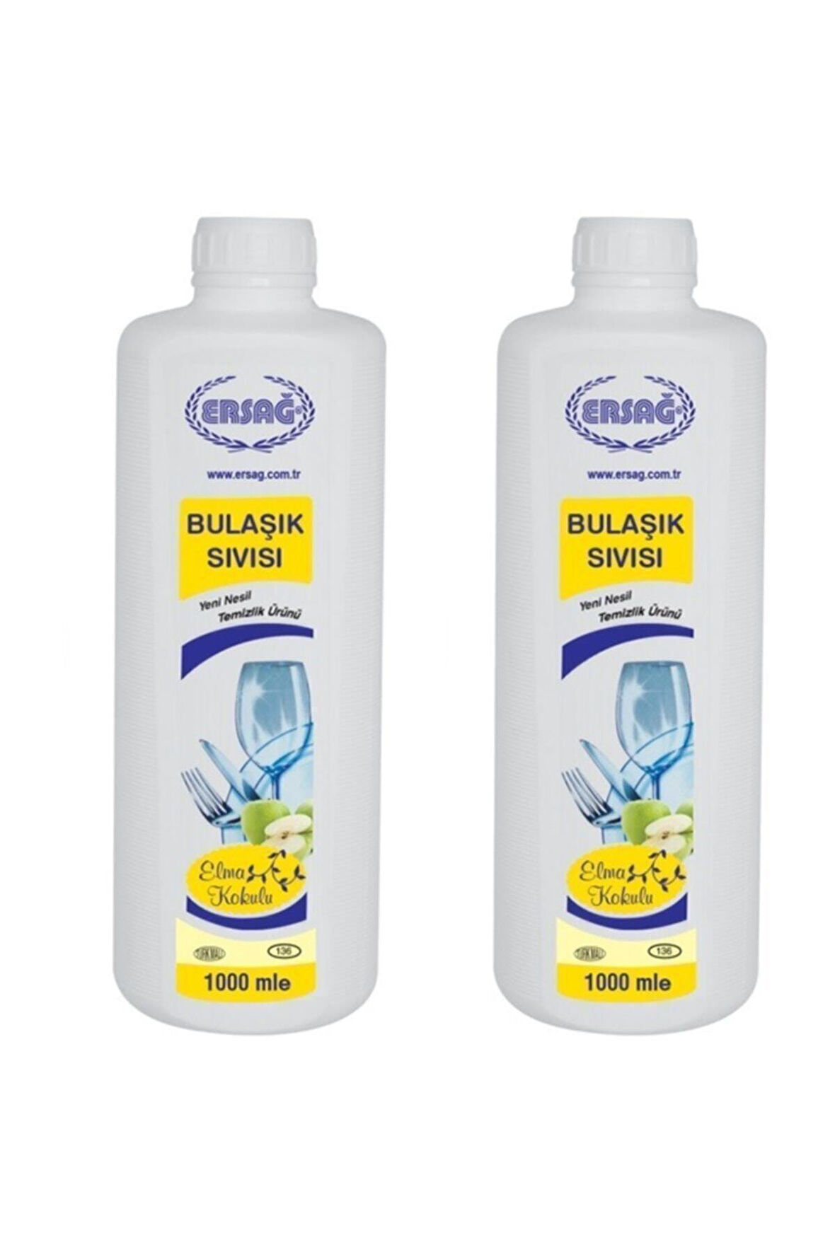 Ersağ Elmalı Bulaşık Sıvısı 2x1000 Ml.2 Adet