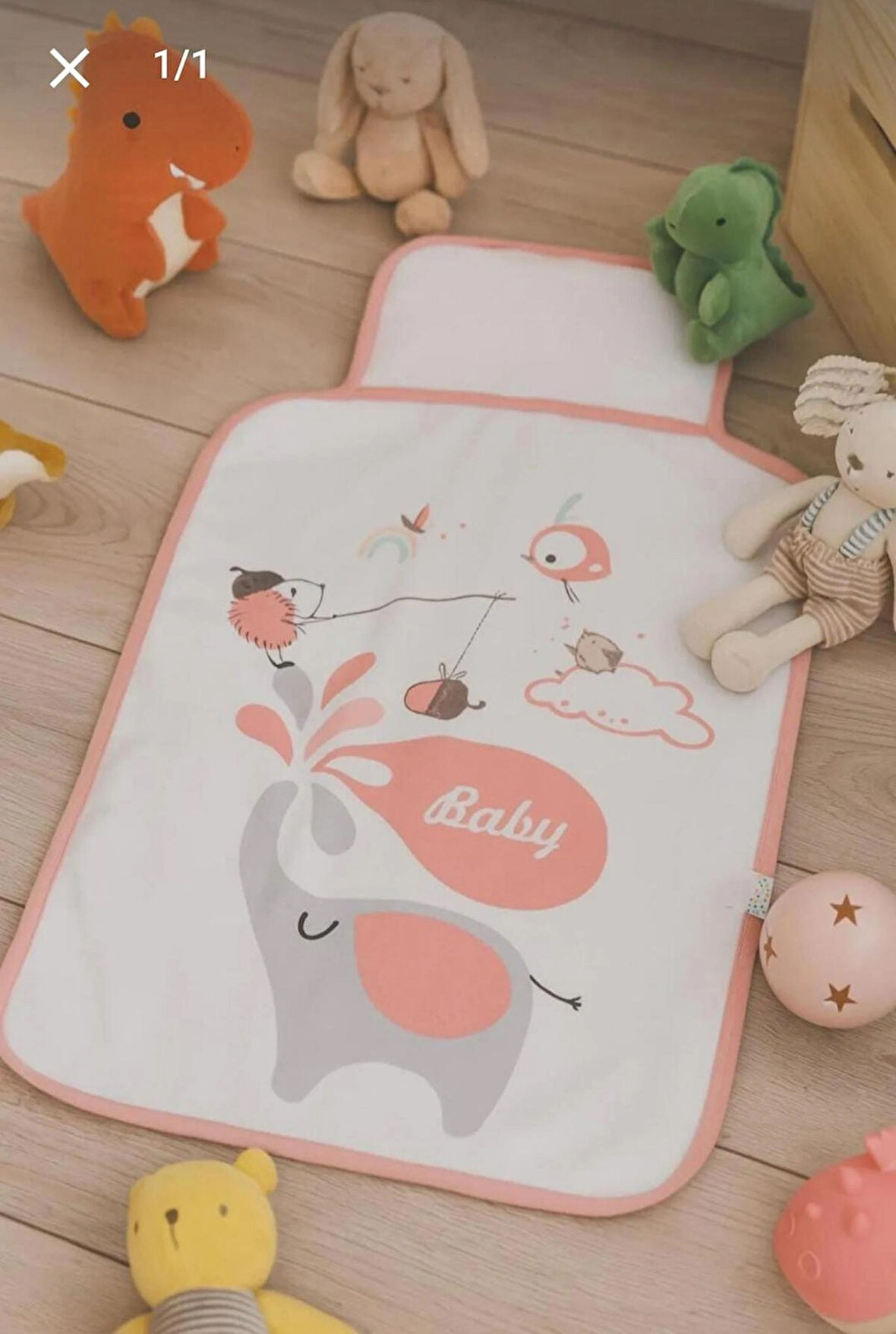 BEBEK ALT AÇMA MİNDERİ RENKLİ SEVİMLİ KAREKTERLİ SIVI GEÇİRMEZ 50X75