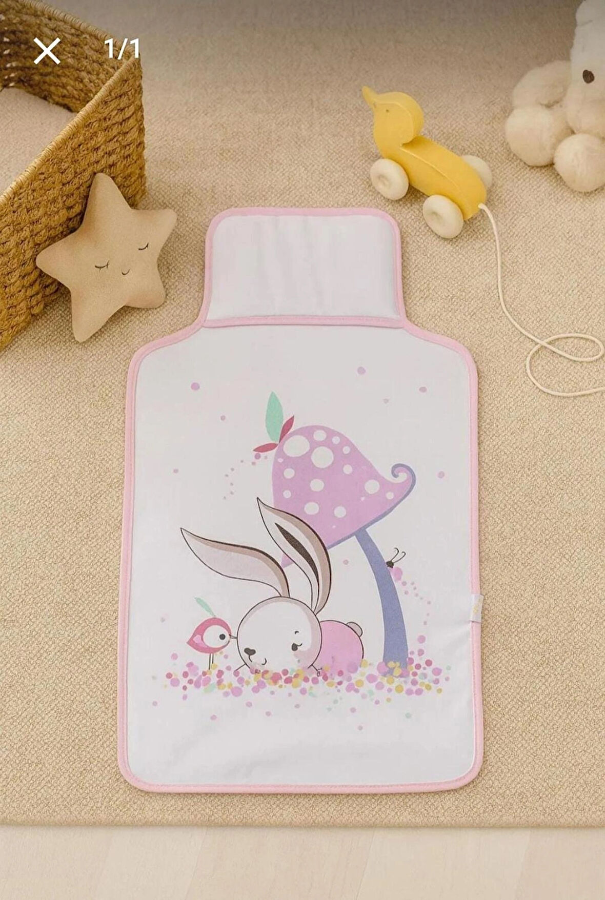 BEBEK ALT AÇMA MİNDERİ RENKLİ SEVİMLİ KAREKTERLİ SIVI GEÇİRMEZ 50X75