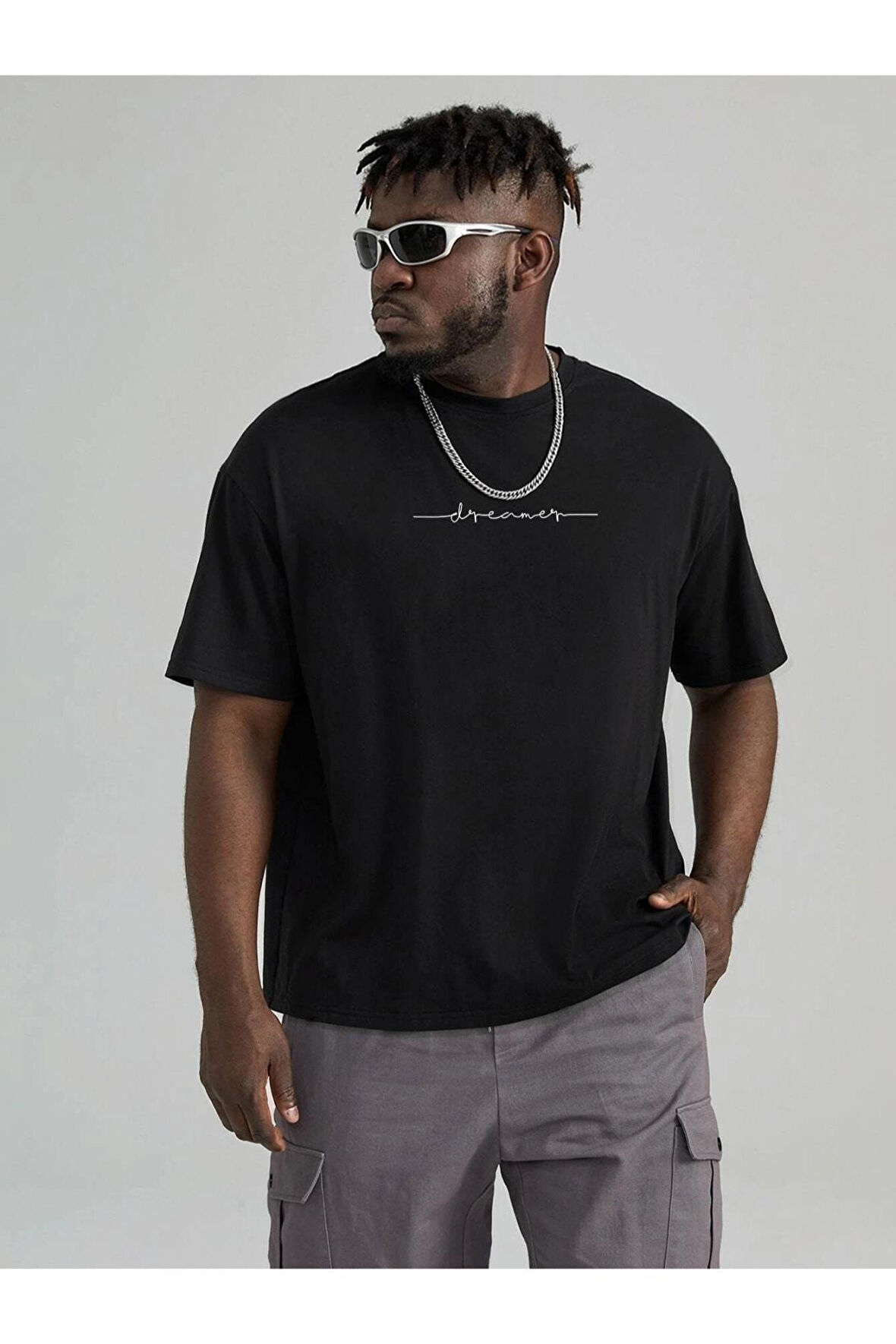 Unisex Dreamer Baskılı Oversize T-shirt