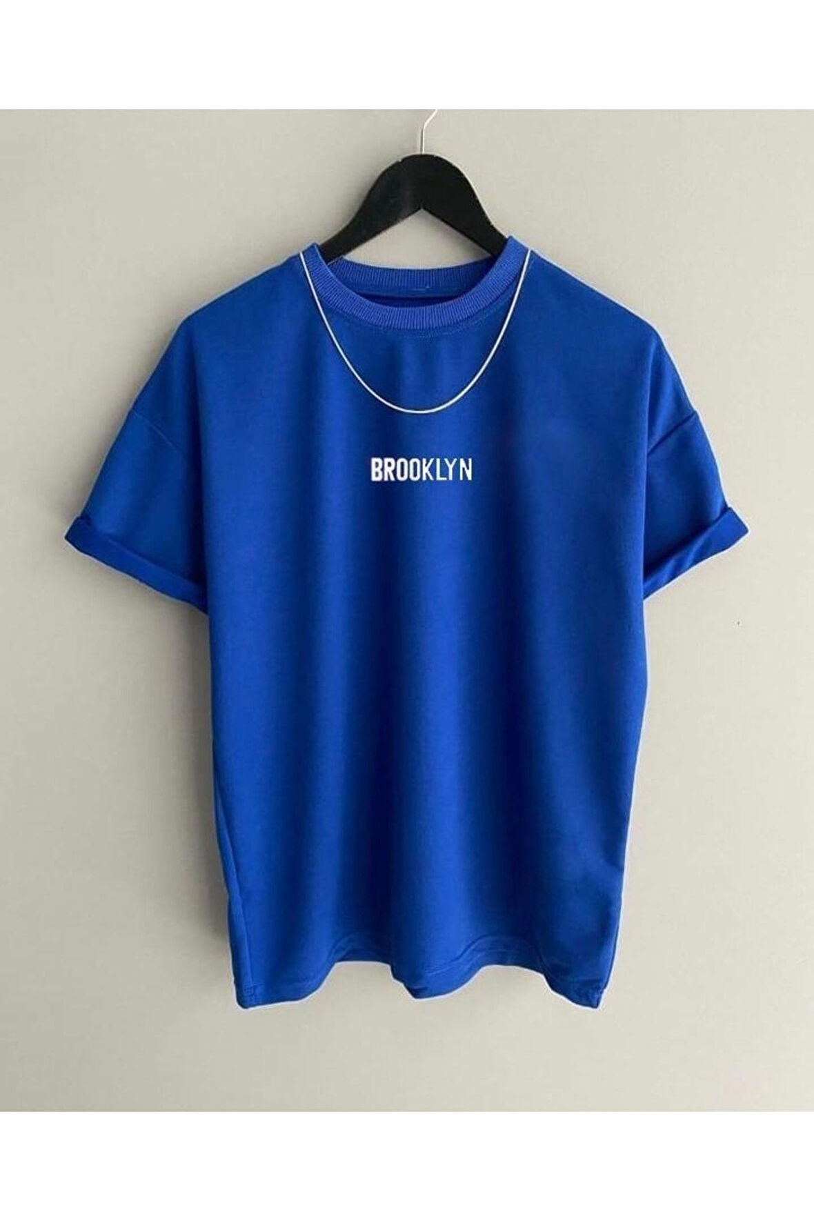 Unisex Brooklyn Baskılı Oversize Tshirt
