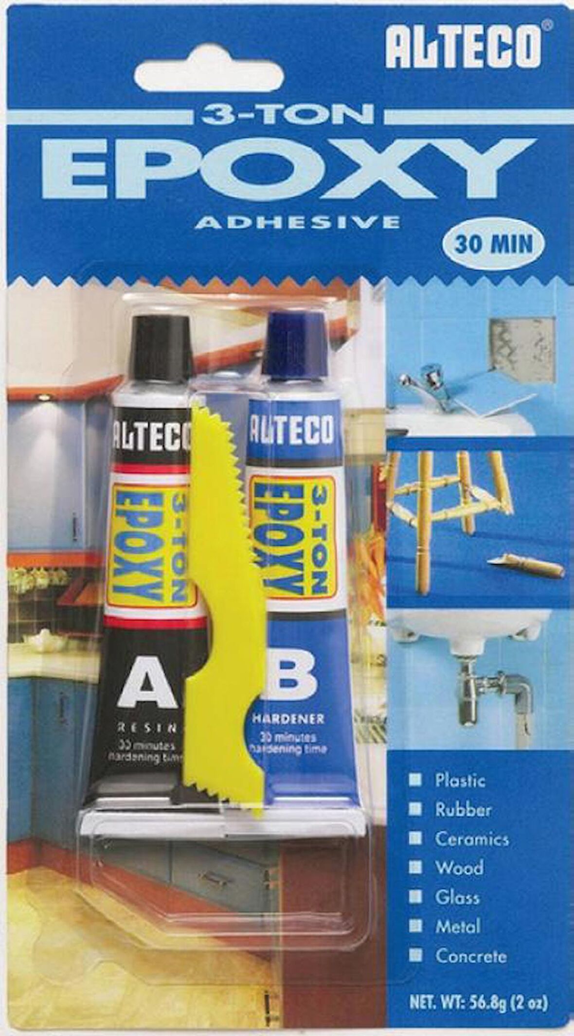 Alteco 3T-56.8G Hızlı Kuruyan Epoksi 56.8gr 6’lı