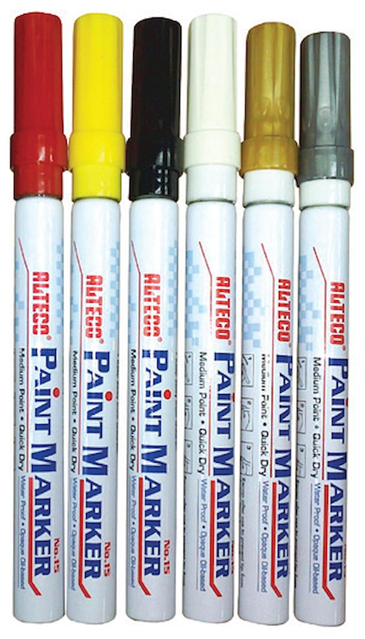 Alteco PM-BL-RED Kırmızı PAINT MARKER Kalem 6’lı