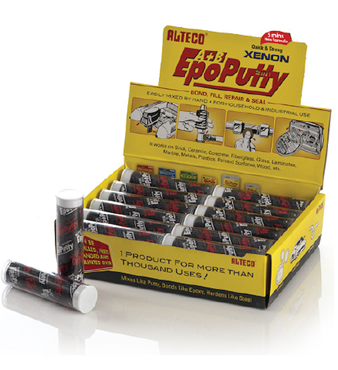 Alteco PUTTYQUICK50 2’si 1 Arada Kaynak Macun 50gr 24’lü