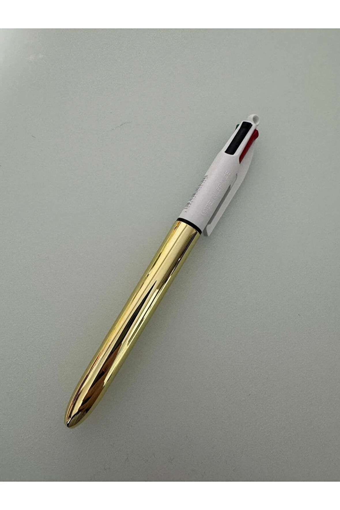 Tükenmez Kalem Shıne Altın Gövde 4 Renk mürekkepli (1 Adet)