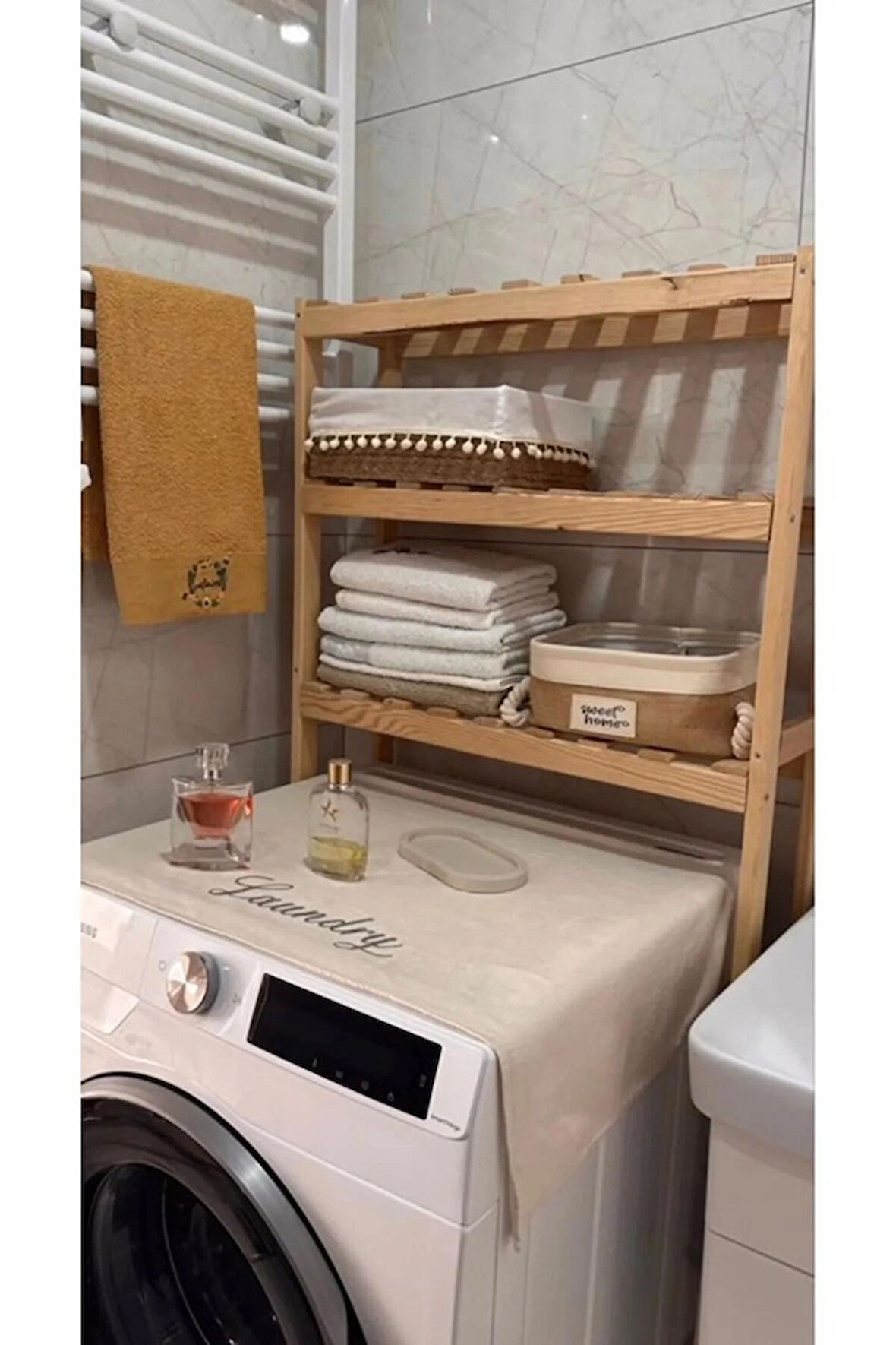 Çamaşır makinesi üstü dolap, Çamaşır makinesi raf, banyo organizer