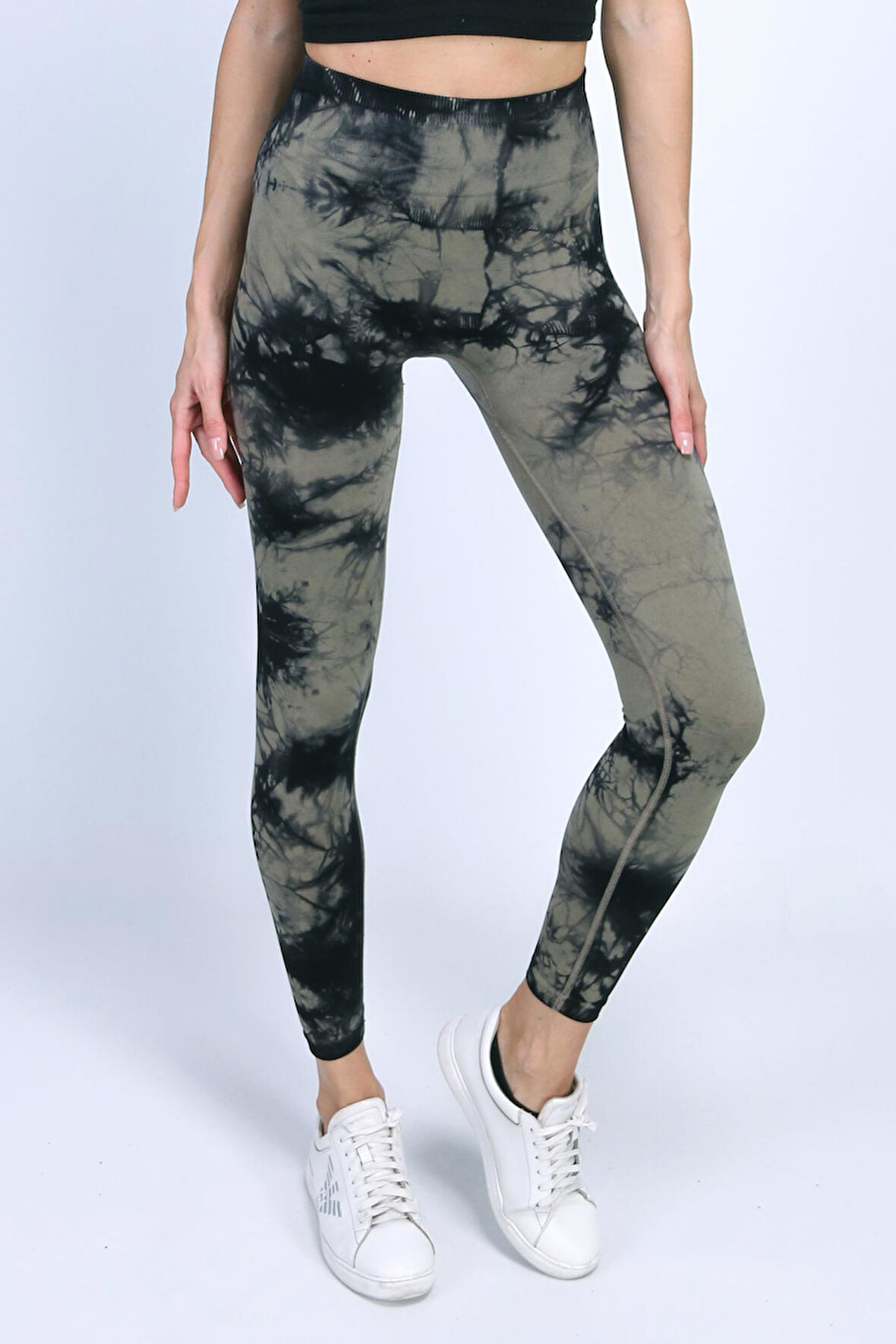 Batik Tayt Desenli Spor Tayt Toparlayıcı Push-Up