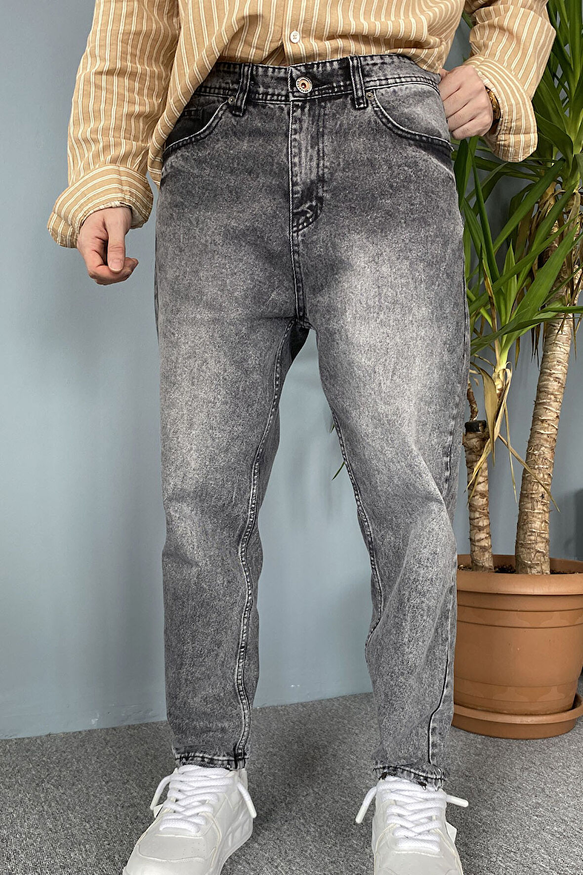 Taşlanmış Boyfriend Kot Pantolon