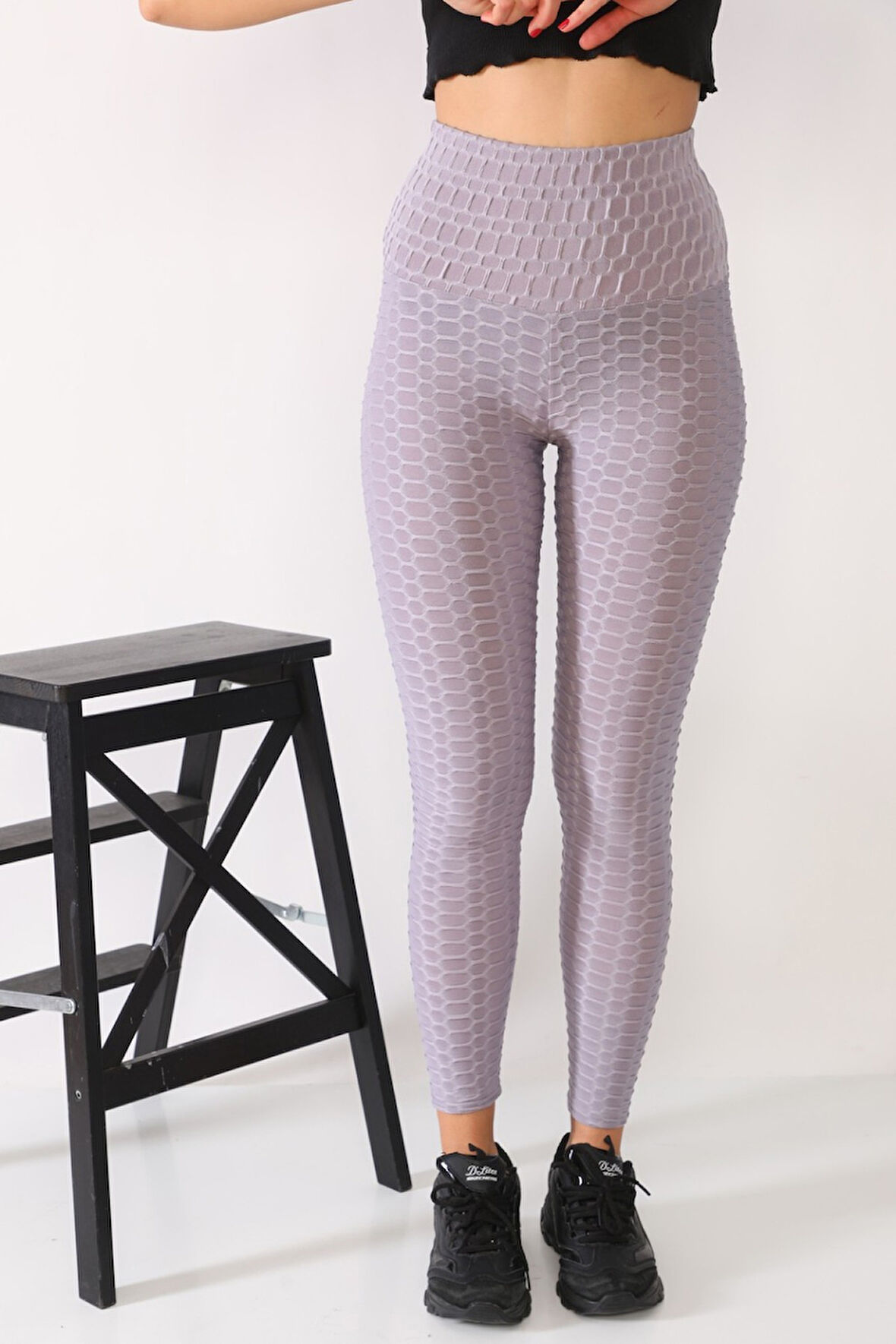 Petekli Tayt Ekstra Yüksek Bel Pamuklu