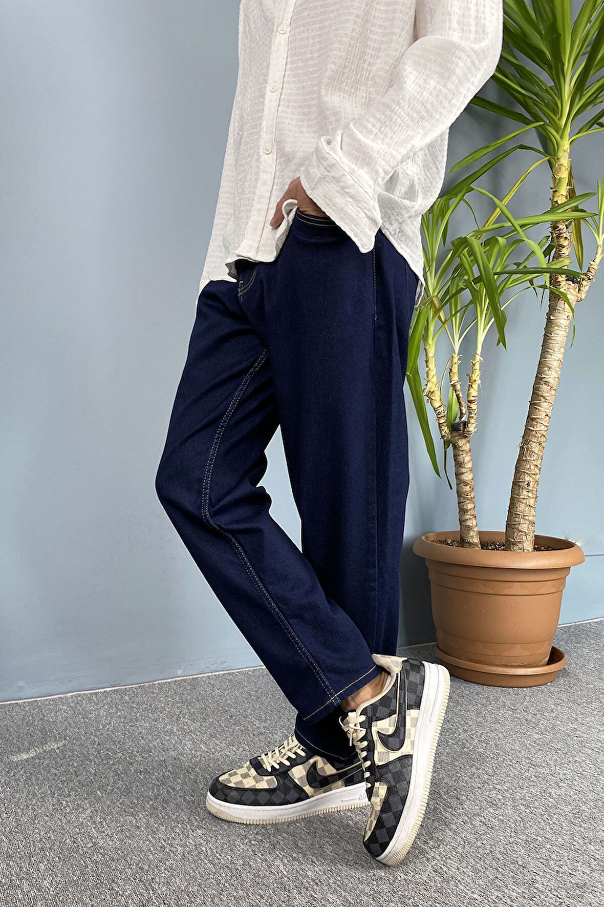 Lacivert Jean - Kot Pantolon Boyfriend