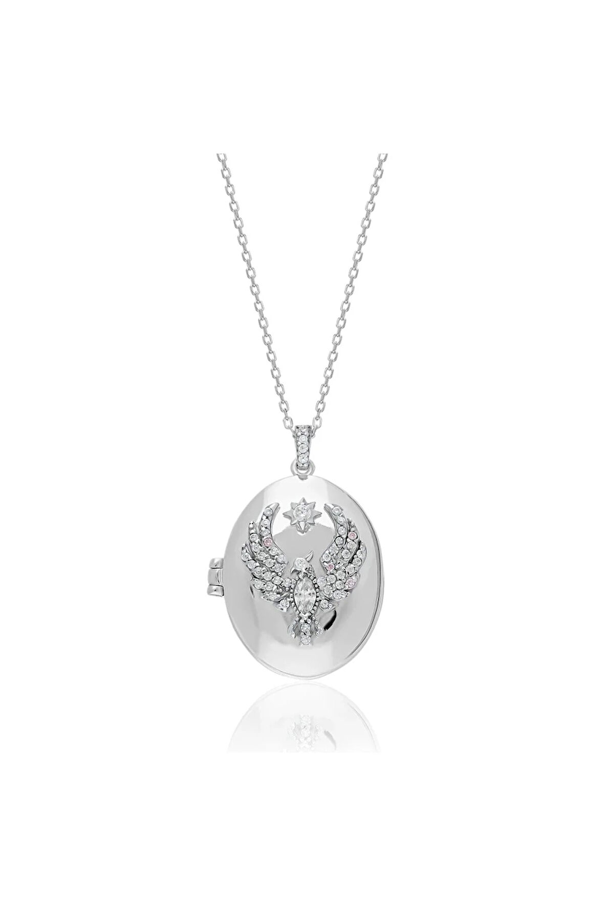 Modahilye 925 Ayar Orjinal Gümüş Anka kuşu Alya Kolyesi