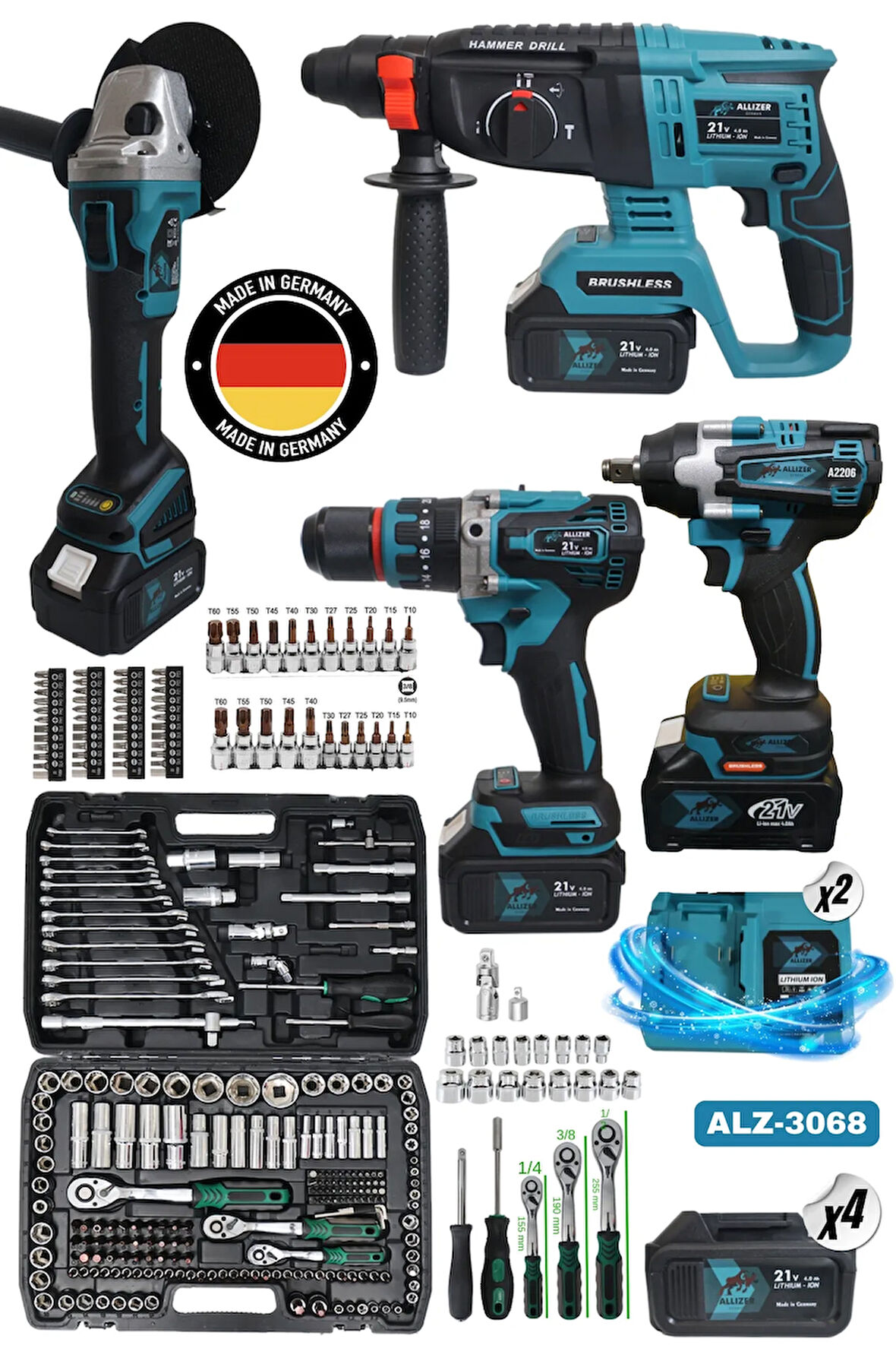 ALLİZER 5'Lİ SET MAVİ (4 LÜ SET + 216 PARÇA LOKMA TAKIMI)
