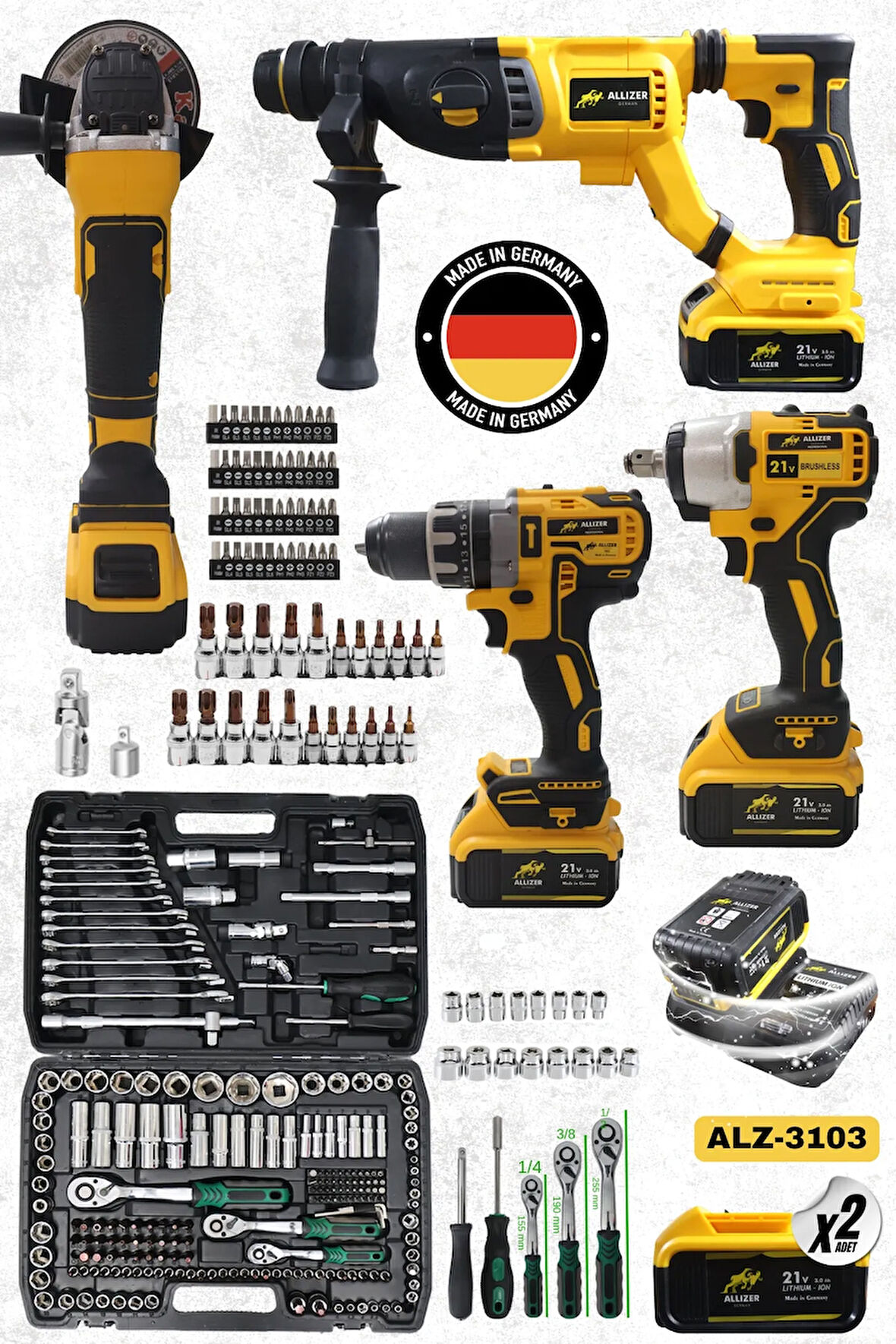 ALLİZER 5 Lİ SET  SARI(4 LÜ SET SARI - 216 PARÇA LOKMA TAKIMI)