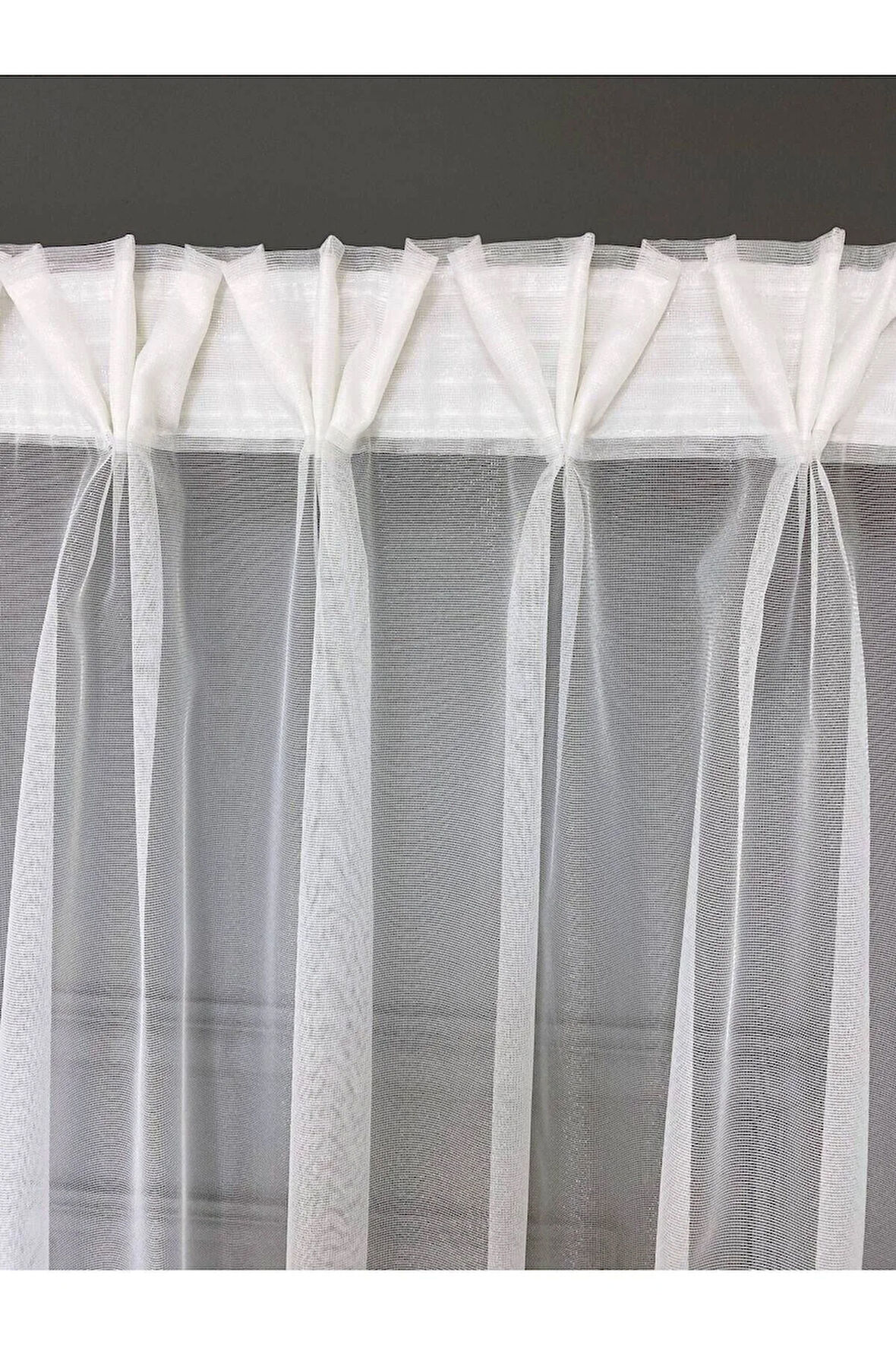 Amerikan Pile Pırıltı Sade Modern Yeni Dikim Tül Perde