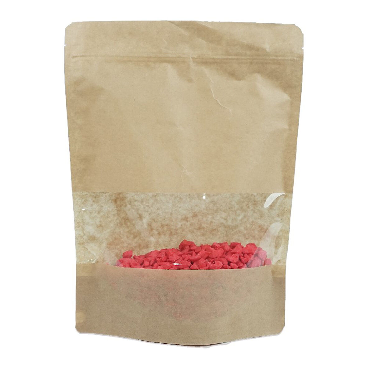 Kilitli Doypack Kraft Pencereli 25x34x6 Cm 250 ADET