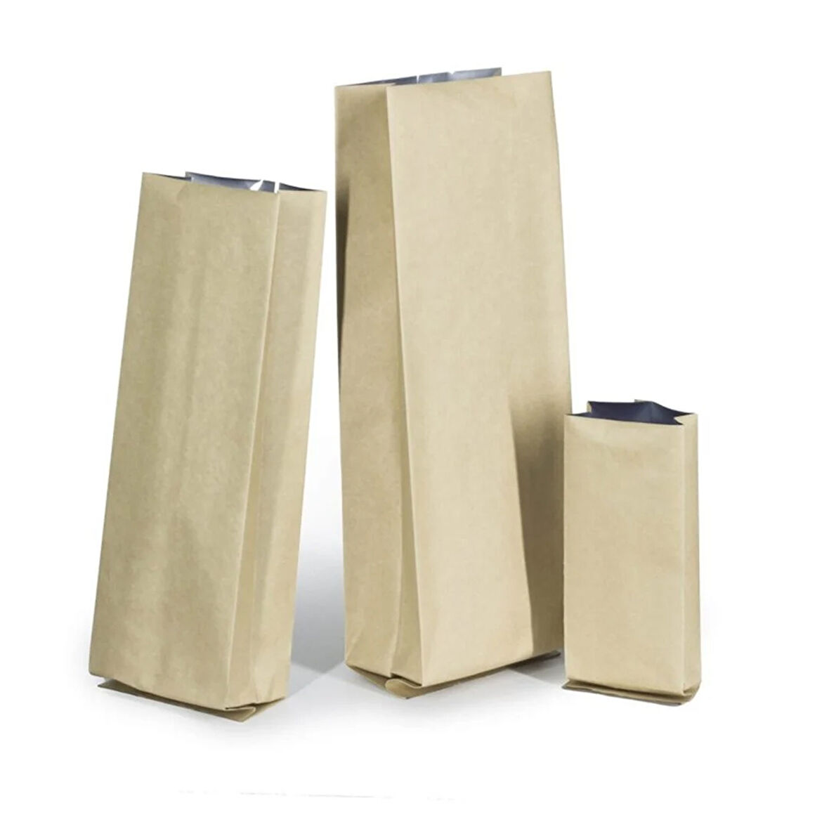 Yan Körüklü Torba Kraft Alüminyum 12,5x40x8 Cm 500 ADET