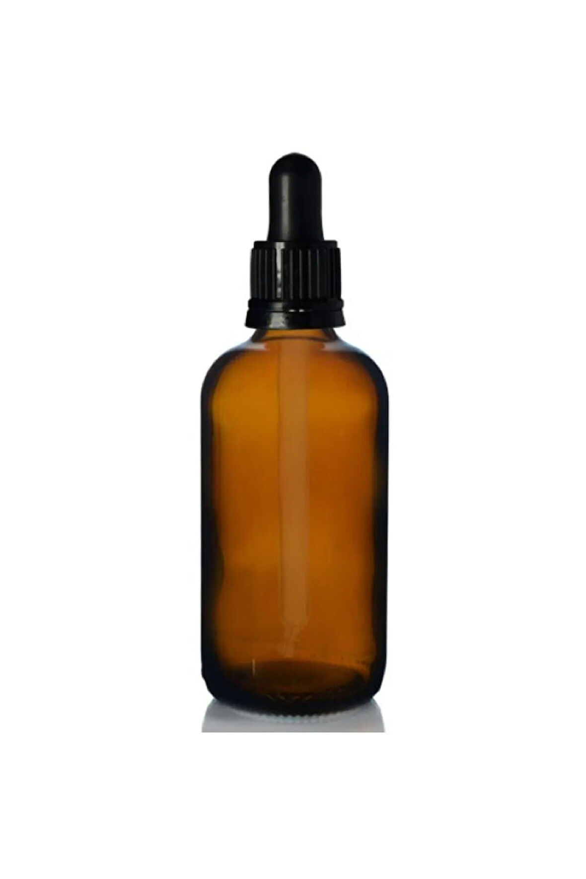 Amber dropper siyah damlalık kapaklı cam şişe 100 ml 5 adet