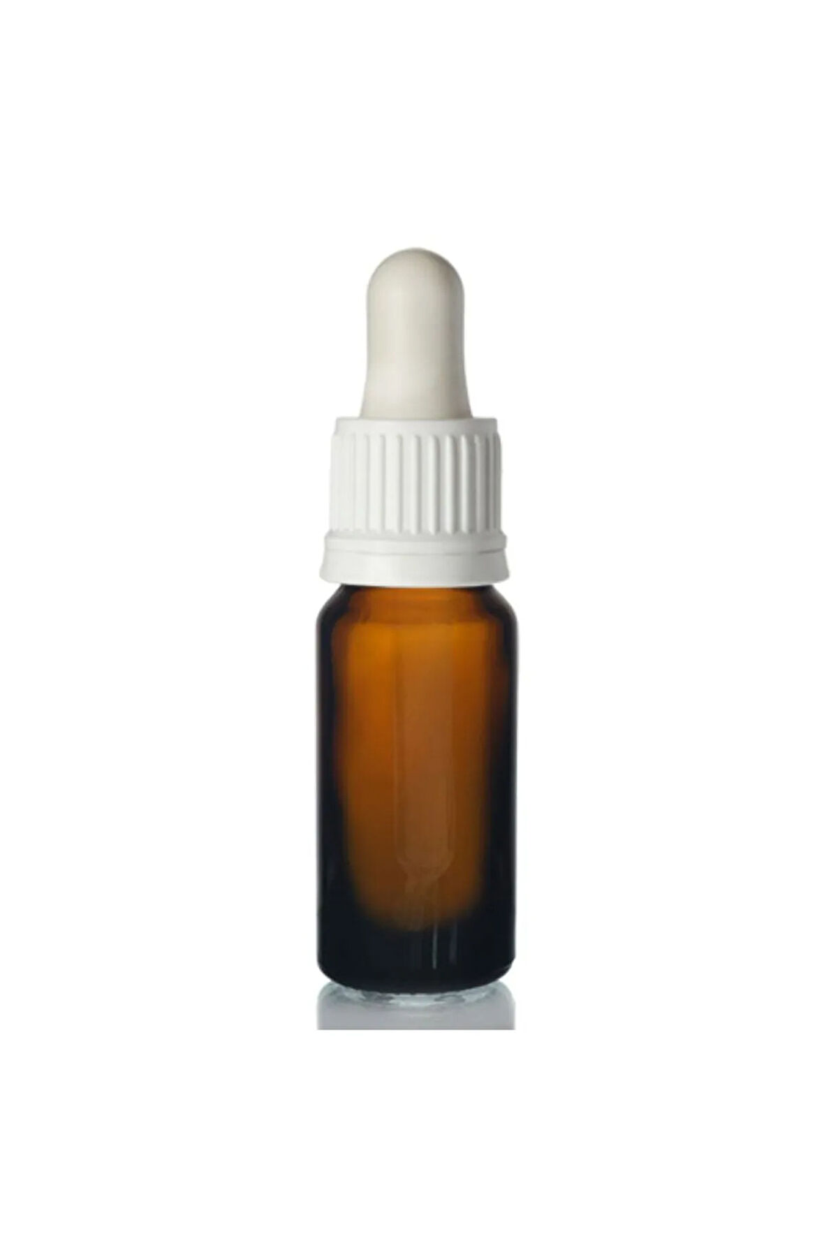 Amber dropper beyaz damlalık kapaklı cam şişe 10 ml 5 adet
