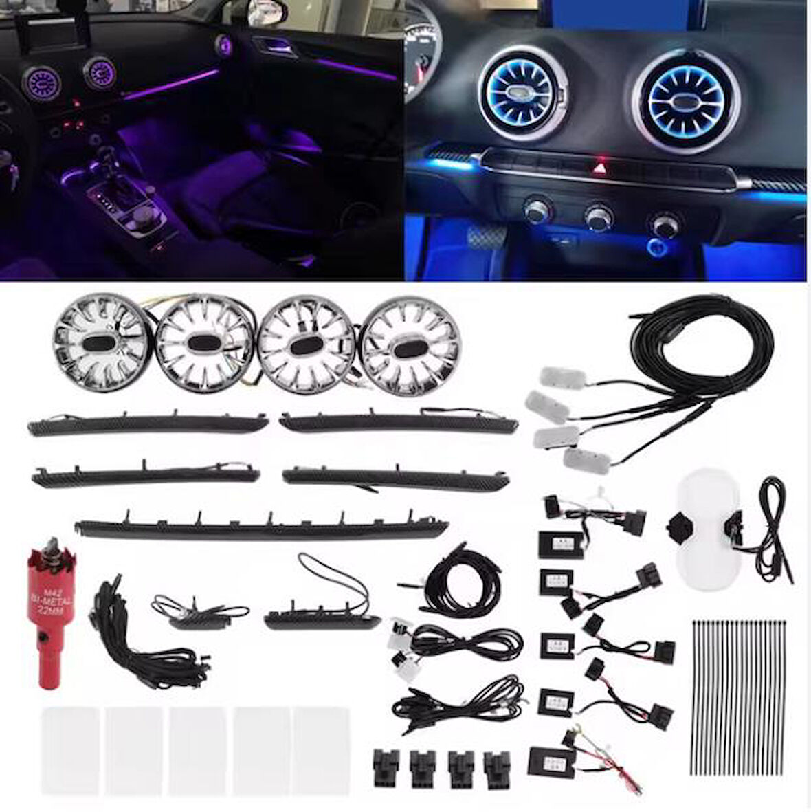 AUDI A3 2015-2020 ÖZEL TRİM UYUMLU AMBIYANS SETİ