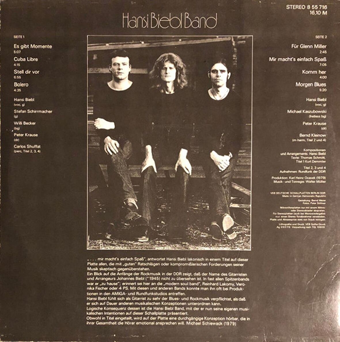 Hansi Biebl Band – Hansi Biebl Band rock plak alithestereo
