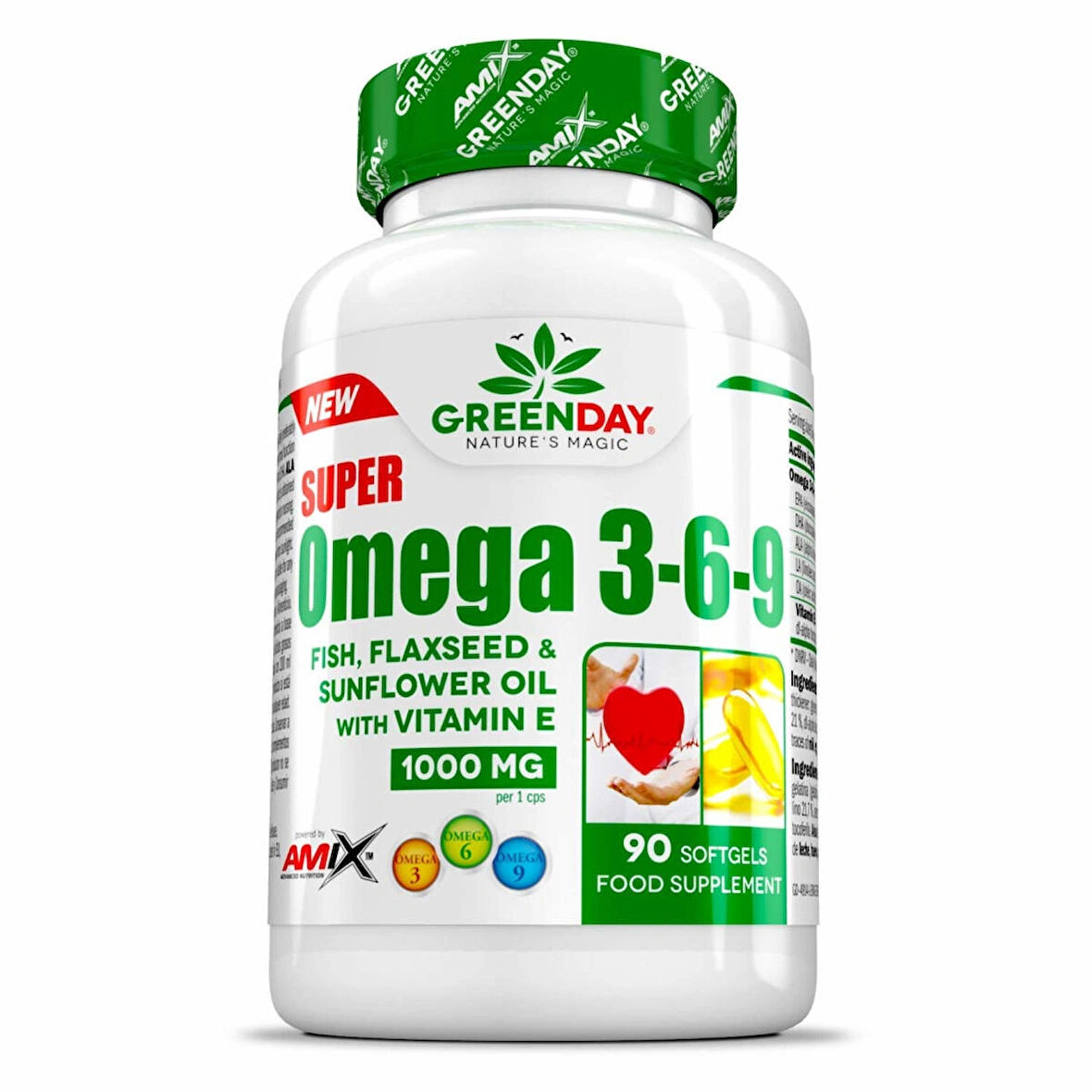 Amix GreenDay Super Omega 3 / 3-6-9 / 90 Soft