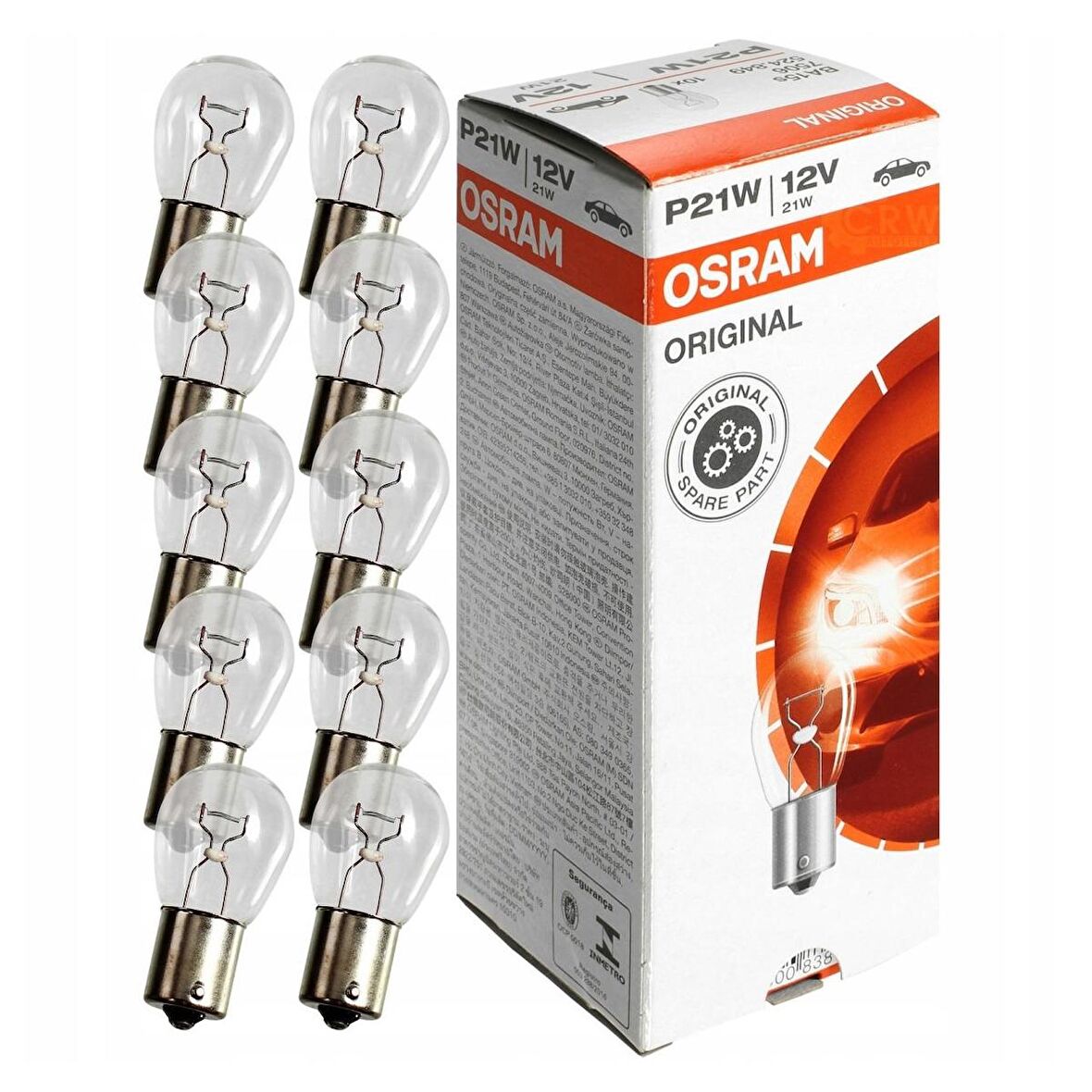 Osram P21W 93 Sinyal Stop Ampul 12V 21W Tek Duy Düz Tırnak 