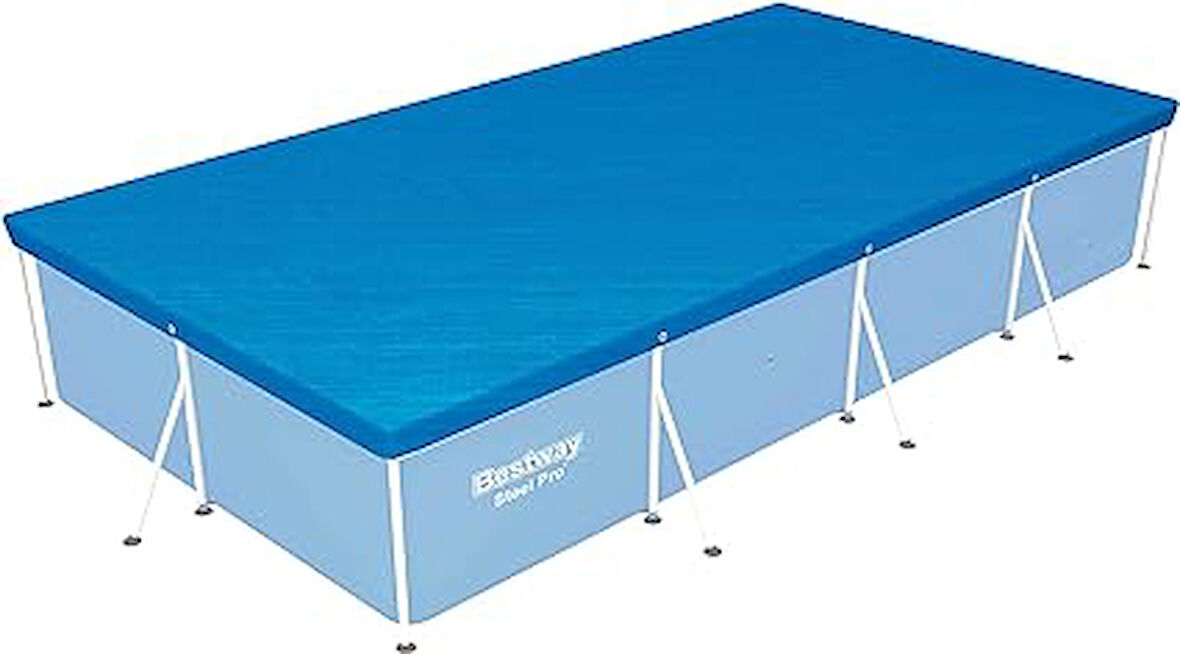 Bestway Flowclear PE-Abdeckplane, für Steel Pro Pool, blau  410x226cm