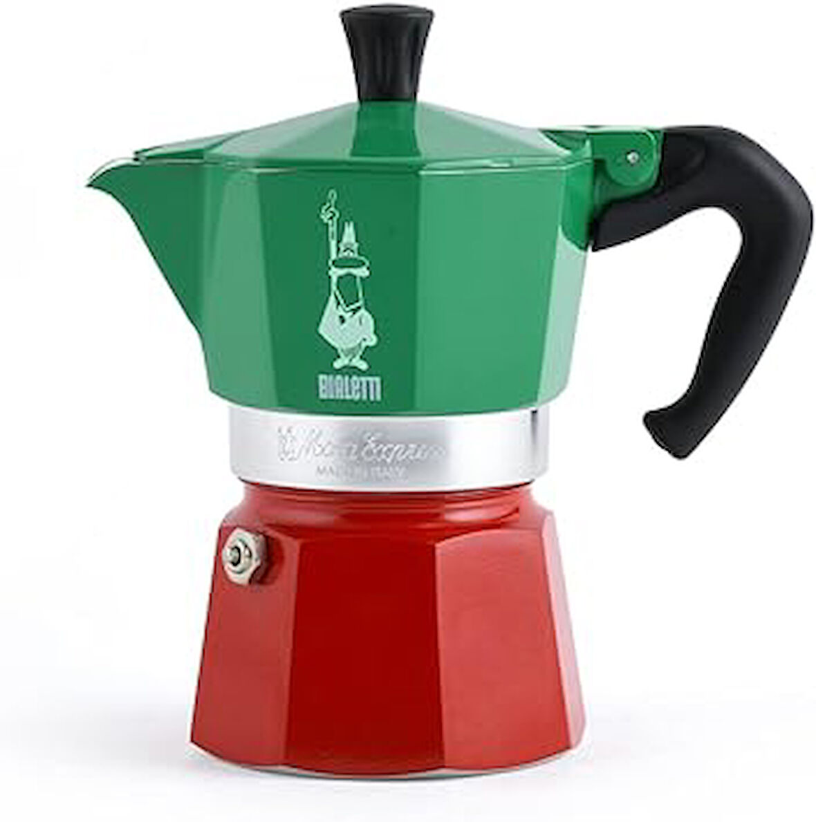 Bialetti - Moka Express Italia: 3 Cups Ocak Üstü Espresso Pişirici - 130ml - Karma Renk - Alüminyum