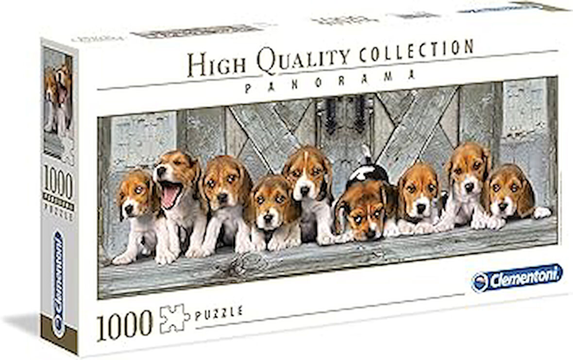 Clementoni - 39435 - Panorama Yetişkin Yapboz - Beagles - 1000 Parça  Beagles