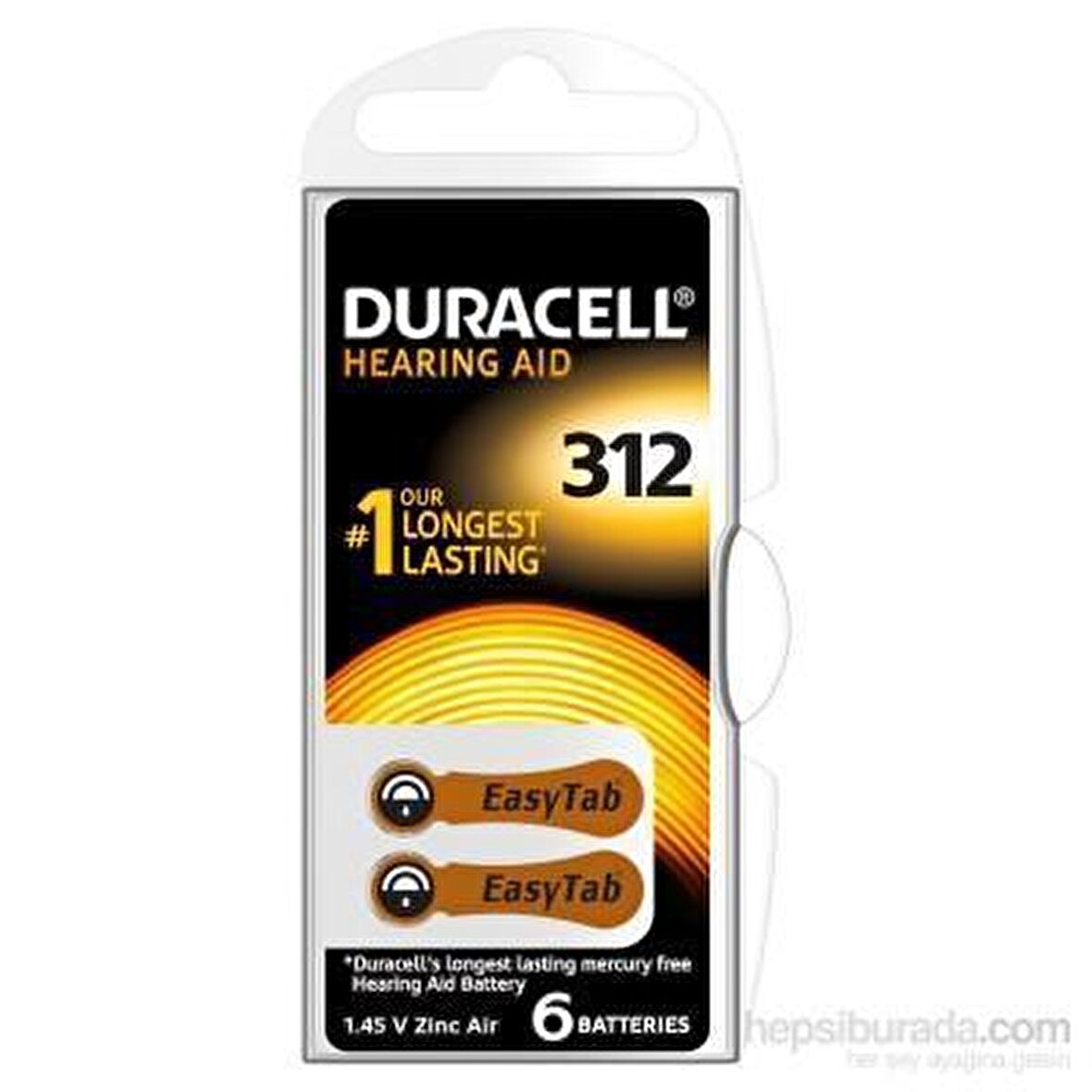  Duracell 312 Numara 6 lı İşitme Cihazı Pili