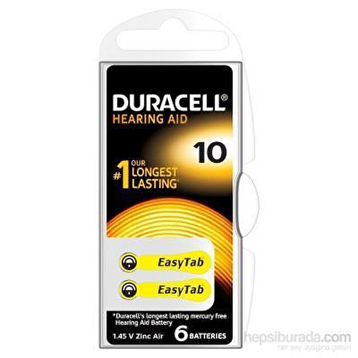  Duracell 10 Numara 6 lı İşitme Cihazı Pili