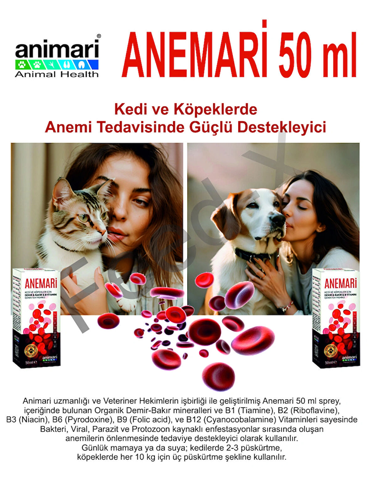 Kedi Ve Köpekler Anemari 50 ml (ANEMİ LERİN ÖNLENMESİNDE DESTEKLEYİCİ)