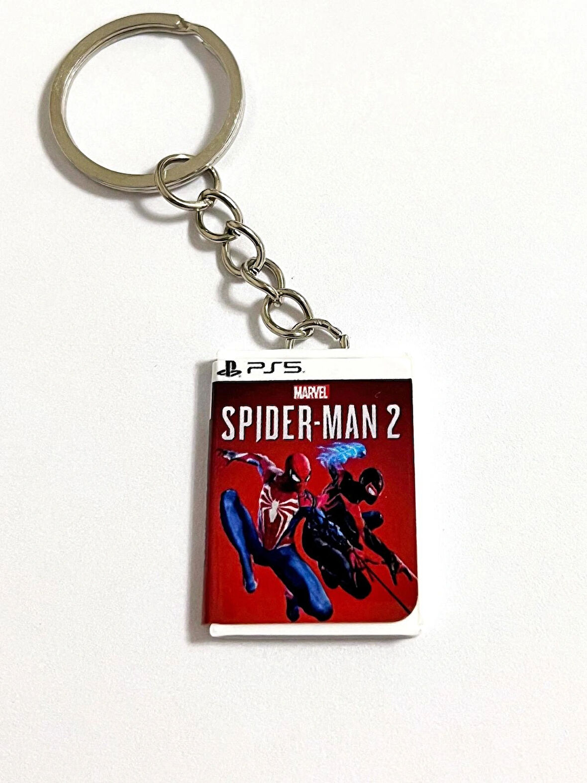 Marvel Spiderman 2 PS5 Minyatür Oyun Kutusu Anahtarlık
