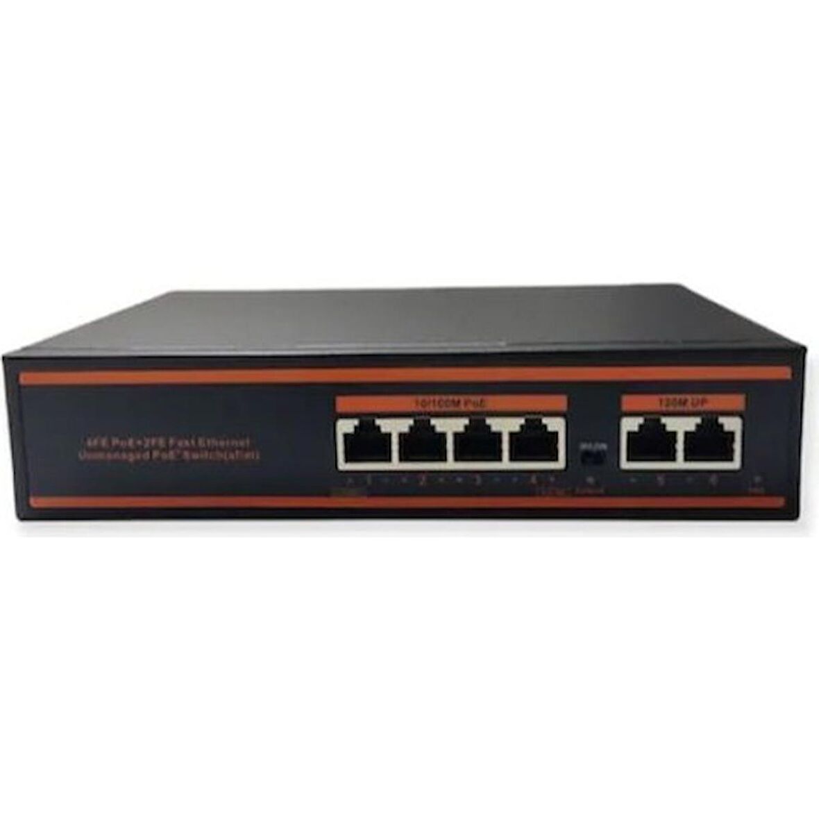 Andeka ND1P402LF 4 Port 10/100POE 2 Port 10/100 Uplink Switch 78W