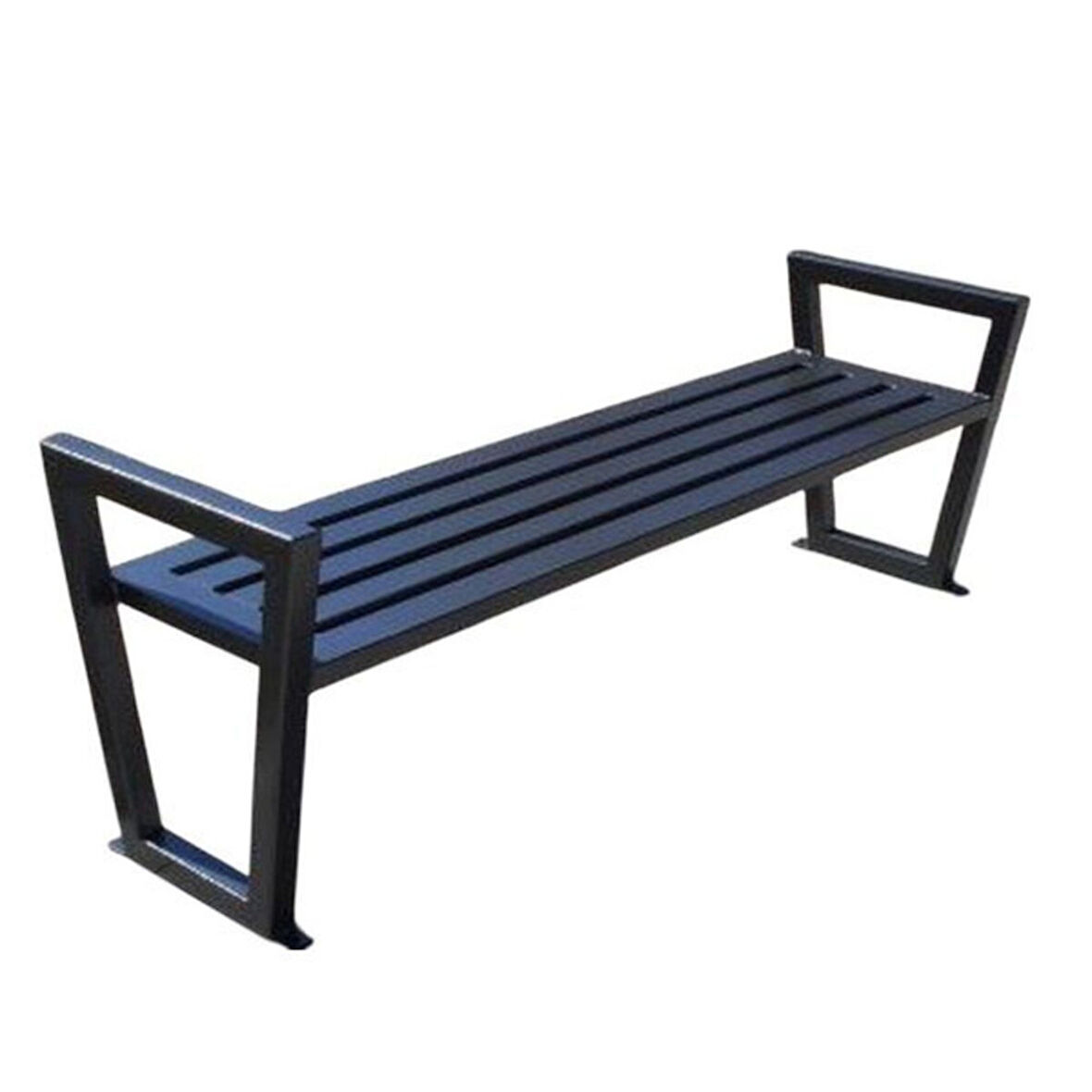 Kolçaklı Metal Oturma Bankı Sağlam Park Bench