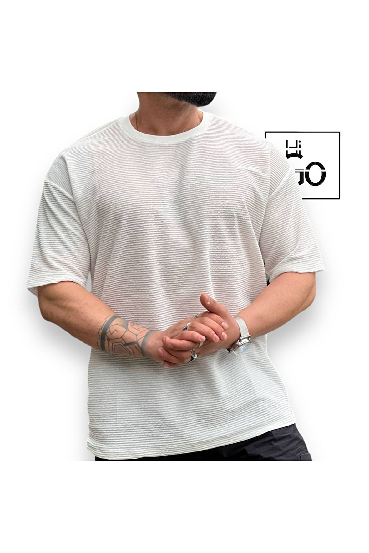 Köpük Kumaş Oversize T-Shirt